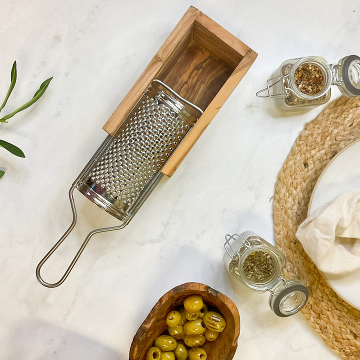 Sergio's Italian Olivewood Cheese Grater Box