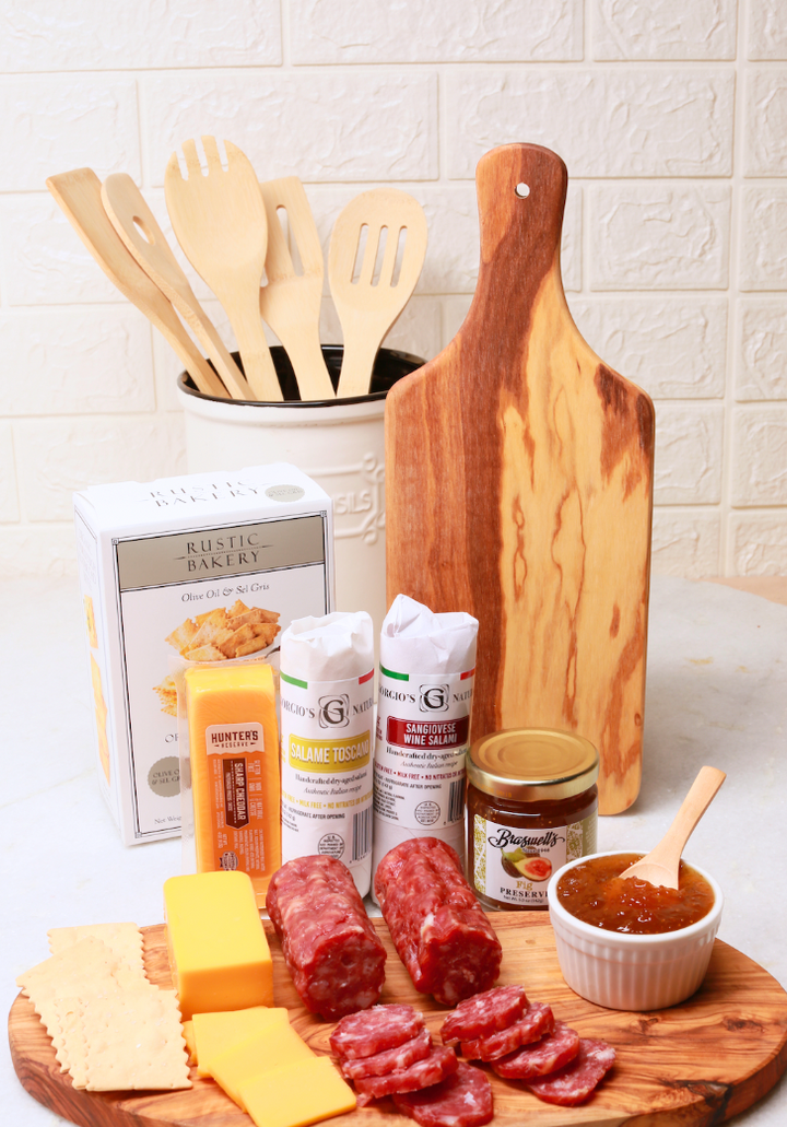 Sergio's Charcuterie & Cheese 8-Piece Olivewood Serving Set