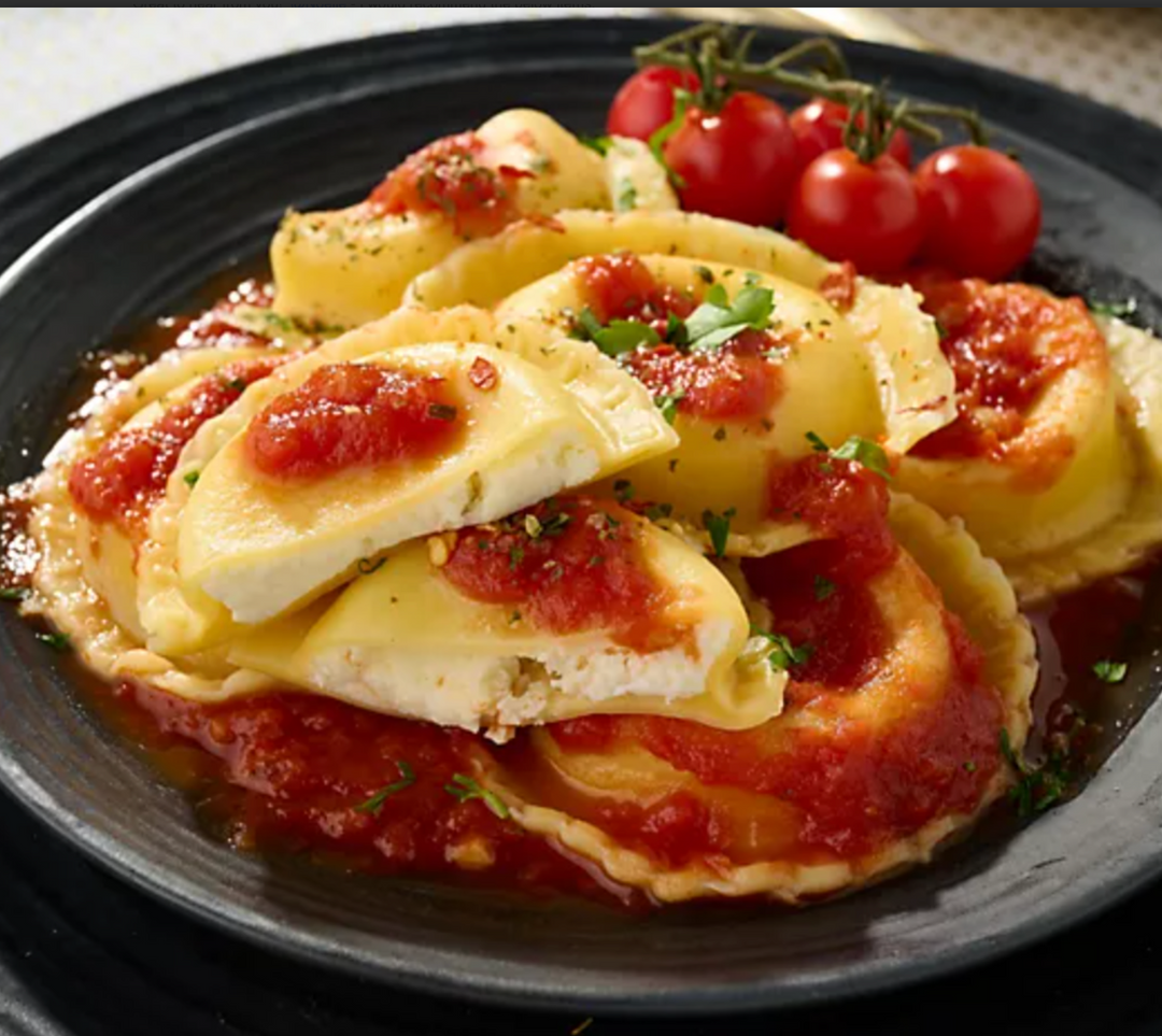 Sergio’s Burrata Ravioli with Marinara Sauce